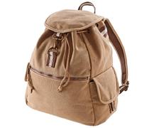 Sac à dos toile - look usé style vintage - beige sahara - QD612 - mixte homme / femme Beige