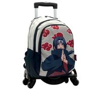 Naruto Itachi Sac à Dos Scolaire avec Chariot Toybags avec 4 roulettes pivotantes, Unisexe, pour Enfants, Multicolore, Grand Format, Multicolore, L
