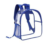 Sac à dos transparent, agréé par le stade, 12 x 11 x 6, sac à dos de stade transparent pour le travail de concert, événement sportif Petits sacs à dos pour femmes velours (bleu, taille unique)