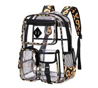 Sac a dos transparent enfant garcon fille,Cartables Scolaires Grande Capacité Kawaii Étanche sac a dos fille primaire imperméable Sacs d'école Multi-poches transparente PVC (Yellow, One Size)