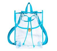 Sac à dos transparent robuste - Sac en PVC transparent, approuvé par les stades | Sac de transport épais unisexe résistant à l'eau, sac à dos de concert de sport, sac à dos multifonction avec cordon