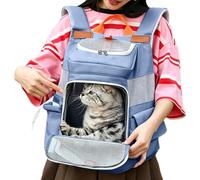 Sac à Dos Transport Chat Sac à Dos Portable réglable Grande capacité | Caisse de Respirante pour Chien pour Chiots Chatons Lapins Randonnée Camping Sortie Vélo Avion Moto