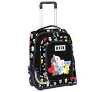 Sac à dos Trolley Duo École, BT21 avec stylo magique offert, Noir