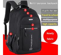 Sac à dos unisexe de grande capacité, sac pour ordinateur portable de voyage d'affaires, conception multi-compartiments, sangles réglables, idéal pour le travail et les loisirs orange