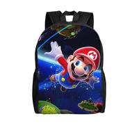 Sac à dos unisexe Fly Super Mario pour ordinateur portable, cartable d'école, cartable léger pour étudiants, adolescents et enfants - SYS411 Noir