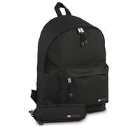 ITACA - Sac à dos unisexe grande capacité pour école, lycée et université - Léger, résistant, multifonction, idéal garçon et fille, voyage et sport, Noir