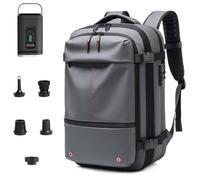 Sac à dos Vacpack, sac à dos de voyage extensible sous vide de 60 l, sac à dos de voyage avec airbag et pompe à vide, sac à dos sous vide étanche et antivol for voyage(Gray)