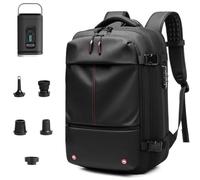 Sac à dos Vacpack, sac à dos de voyage extensible sous vide de 60 l, sac à dos de voyage avec airbag et pompe à vide, sac à dos sous vide étanche et antivol for voyage(Black)