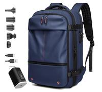 Sac à dos Vacpack, sac à dos extensible sous vide de 60 l, sac à dos antivol Vacpack avec pompe, sac à dos de voyage(Blue)