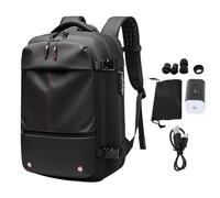 Sac à Dos Vacumatisé 19 Pouces, Grande Capacité, Étanche, Extensible, Pour Voyage et Affaires - Pompe à Vide Électronique Intégrée, Design Antivol, Polyvalent et Stylé (Noire)