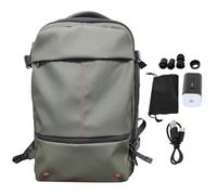 Sac à Dos Vacumatisé 19 Pouces, Grande Capacité, Étanche, Extensible, Pour Voyage et Affaires - Pompe à Vide Électronique Intégrée, Design Antivol, Polyvalent et Stylé (Verte)