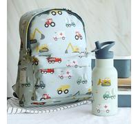 A Little Lovely Company – Petit sac à dos bébé Véhicules – Bleu pâle