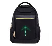 Sac à Dos Vélo 20L Noir LEDWARNING © - 48 LEDs Directionnelles - Télécommande Amovible - Rechargeable USB