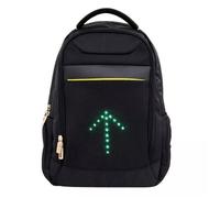 Sac à Dos Vélo 20L Noir LEDWARNING © - 48 LEDs Directionnelles - Télécommande Amovible - Rechargeable USB ENEVAOCT