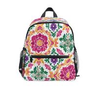 Sac à dos vert poudré à motif ethnique en soie pour tout-petit, sac à dos pour garçon, sac à dos préscolaire, sac d'école maternelle, sac de voyage pour fille
