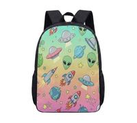 Sac à dos vibrant Rocket Planet Space 43,2 cm pour enfants Galaxy Star Sac d'école pour garçons et filles Sac à dos de voyage, 04, L, Minimaliste