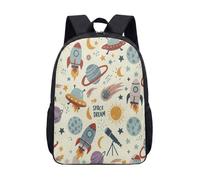 Sac à dos vibrant Rocket Planet Space 43,2 cm pour enfants Galaxy Star Sac d'école pour garçons et filles Sac à dos de voyage, 03, L, Minimaliste
