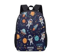 Sac à dos vibrant Rocket Planet Space 43,2 cm pour enfants Galaxy Star Sac d'école pour garçons et filles Sac à dos de voyage, 10, L, Minimaliste