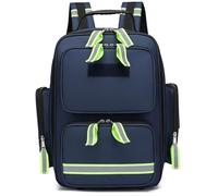 Sac à dos vide de premiers secours,sac à dos de traumatologie d'urgence, | Sac de premiers secours avec sac à dos médical réfléchissant de grande capacité,le camping,les sorties à vélo(Blue)