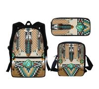 Sac à dos vintage à plumes pour ecoliers, filles et garcons, avec fermeture éclair, petit cartable, outils d'apprentissage Noir