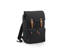 Sac à dos vintage avec compartiment pour ordinateur - BG613 - noir