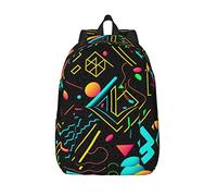 Sac à dos vintage des années 80 avec bretelles réglables, idéal pour les ges, les pique-niques et les activités.