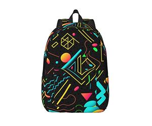 Sac à dos vintage des années 80 avec bretelles réglables, idéal pour les ges, les pique-niques et les activités.
