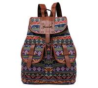 Sac à dos vintage en toile avec cordon de serrage pour femme et fille, Paysage indien