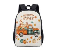 Sac à dos vintage marron imprimé camionnette 43,2 cm, cartable pour enfants, étudiants, citrouille, cerf, feuilles d'automne, tournesol, aquarelle, 04, L, Minimaliste