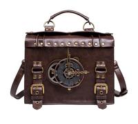 Sac à dos vintage steampunk - Sac à bandoulière rétro steampunk | Sac à bandoulière gothique en cuir fait à la main | Sac à bandoulière en cuir pour femme, sac à main pour costume, défilé de mode