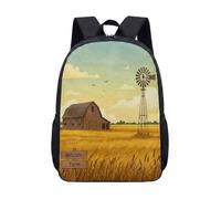 Sac à dos vintage train à vapeur 43,2 cm, sac d'école rétro avec motif de wagons de chemin de fer coucher de soleil pour enfants et étudiants, 08, L, Minimaliste