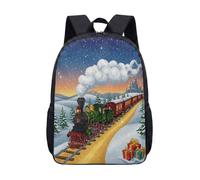 Sac à dos vintage train à vapeur 43,2 cm, sac d'école rétro avec motif de wagons de chemin de fer coucher de soleil pour enfants et étudiants, 10, L, Minimaliste