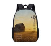 Sac à dos vintage train à vapeur 43,2 cm, sac d'école rétro avec motif de wagons de chemin de fer coucher de soleil pour enfants et étudiants, 06, L, Minimaliste