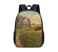 Sac à dos vintage train à vapeur 43,2 cm, sac d'école rétro avec motif de wagons de chemin de fer coucher de soleil pour enfants et étudiants, 07, L, Minimaliste