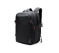 Inateck Sac à Dos Voyage 38.5-46L, Léger Extensible Cabine, Noir | Sac à main Homme Femme, 180° Ouverture, pour PC 16", Résistant aux éclaboussures, Voyage d'Affaires, Travail
