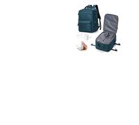 Sac a Dos Voyage Cabine Avion Sous Vide 40x30x20 Bagage Cabine avec Pompe | Bagage à Main Sac de Voyage Compression sous vide avec Airbag Résistant à l'eau Sac à Dos pour Ordinateur Portable -Bleu paon