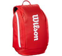 WILSON Super Tour Red Sac à Dos de Tennis Rouge/Blanc Peut contenir jusqu'à 2 Raquettes