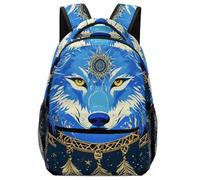 Sac À Dos Woboho Totem Native American Wolf Dream Catcher Daypack Loisirs Sac D'École Tendance Cartable pour Randonnée Voyage Scolaire