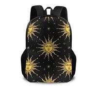 Sac À Dos Wogold Sun Crescent Moon Star Sac D'École Léger Cartable Homme Et Femme Daypack pour Scolaire Randonnée Cadeau Rentrée
