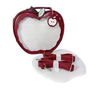 Sac à dos Y2K en forme de pomme, porte-badge à bandoulière pour campus, trajets quotidiens, sorties décontractées, adolescentes, amis et passionnés de mode, Rouge, 11.81x10.24x1.97(inch), Mode