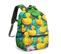 Sac à dos Zen-Kawaii Motif Canards et Lotus - Design Dopamine Pop pour Citadins Créatifs - Esthétique Mignonne & Confort Urbain