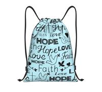 Sac À Dossacs De Natation pour Femmes Randonnée Hommes 36X42Cm Unisexe Voyage Sac De Sport Foi Espérance Amour Christianisme
