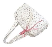 Sac à duffle floral, sac de bouchons de voyage floral, Poute à bandoulière à épaule avec un arc, Jolie pochette de semaine de bagage à main, rangement à bagages doux pour l'hôpital d'entraînement de y