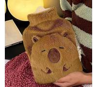 Sac À Eau Chaude | 1000 millilitres Étanche Forme Capybara Rétention de Chaleur | Bouillotte pour Lit | Pour le Cou, le Dos, l'Épaule, le Camping, les Jambes, les Voyages, les Hommes, les, les Femmes