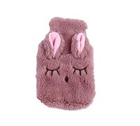 Sac à Eau Chaude, Couvercle de Lapin Couvre-bouteille D'eau Chaude, Compression Chaude et Froide pour le Cou, les Mains, les Pieds, L'abdomen, avec un Couvercle Moelleux (3)
