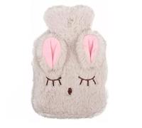 Sac à Eau Chaude, Couvercle de Lapin Couvre-bouteille D'eau Chaude, Compression Chaude et Froide pour le Cou, les Mains, les Pieds, L'abdomen, avec un Couvercle Moelleux (2)