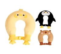 Sac À Eau Chaude - PVC & Peluche Courte 34,5x34,5cm | Coussin Froid Pour Le Cou En Forme De U, Rétention De Chaleur | Charmante Bouillotte | Coussin Chauffant Pour Soulager Le Cou Et Les Épaules, Récu