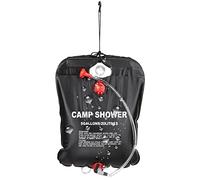 Sac à eau de douche de camping 20 l portable avec douche solaire pliable en PVC - Sac de bain - Pour le jardin - Douche de voyage - Avec pommeau de douche