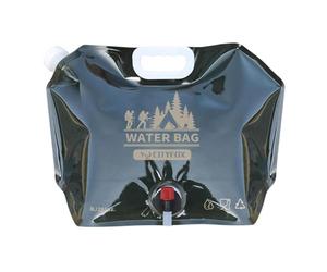 Sac à eau pliable avec robinet 8 l de qualité alimentaire sans fuite | Récipient à eau avec robinet et poignée de transport pour camping, randonnée, extérieur, grill, fêtes