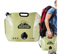 Sac à eau pliable de 8 l, bidon anti-fuite de qualité alimentaire | Avec robinet et poche à eau portable pour l'extérieur, le camping, la randonnée, l'équitation, le sport et l'alpinisme